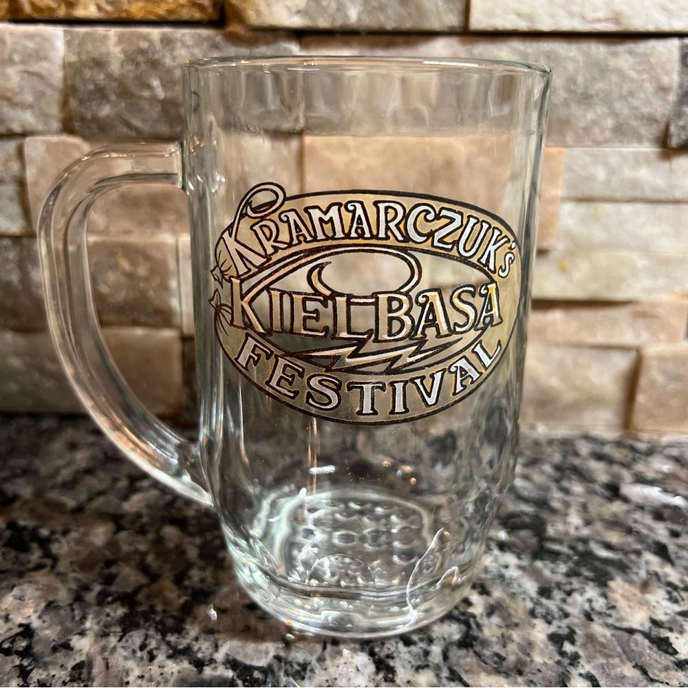 Kramarczuk's Kielbasa Festival Clear Glass Mug Polish Deli